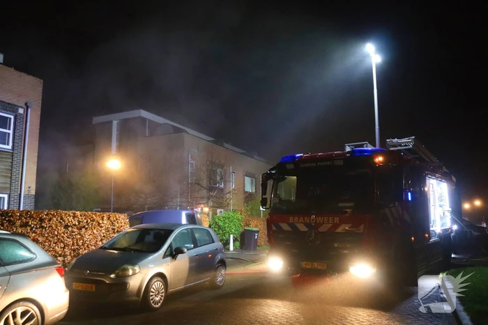 Brand in garage van woning