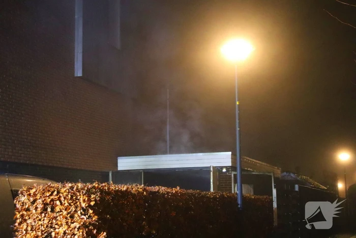Brand in garage van woning