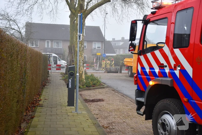 Verwijderen boomstronk veroorzaakt gaslekkage