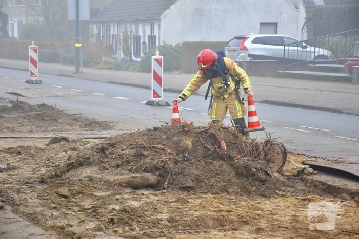 Verwijderen boomstronk veroorzaakt gaslekkage