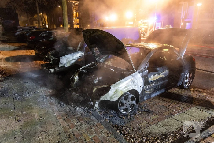 Twee voertuigen verwoest door nachtelijke autobrand