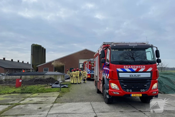 Brand in meterkast van varkensstal