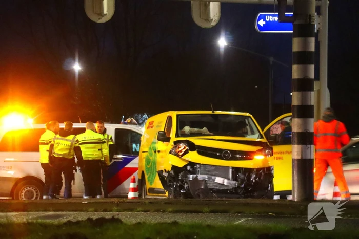 Schade na aanrijding op kruising