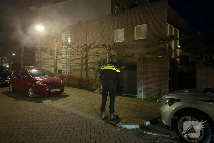 Brand in garage van woning