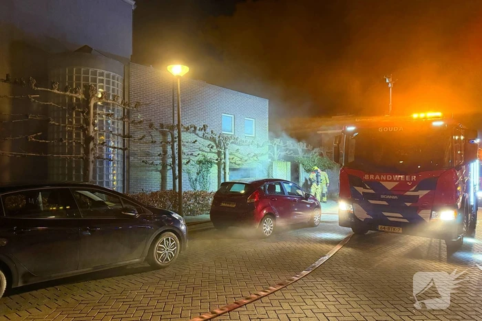 Brand in garage van woning