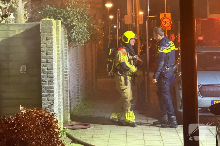 Brand in garage van woning