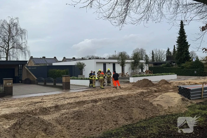 Gasleiding geraakt tijdens graafwerkzaamheden