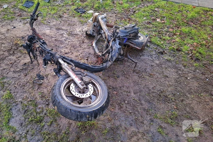 Scooter vat vlam