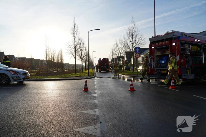 Auto te water na aanrijding