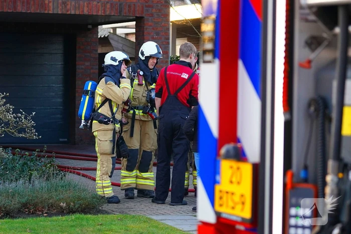 Brand in garage van woning door kluswerkzaamheden