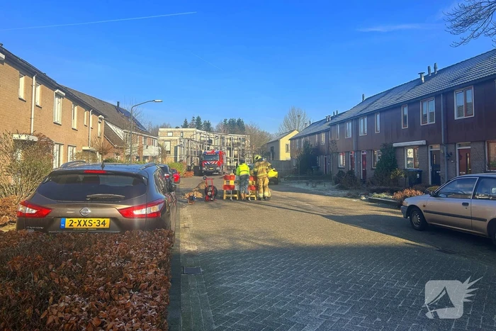 Straat afgezet door gaslekkage