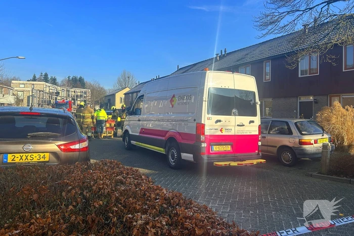 Straat afgezet door gaslekkage