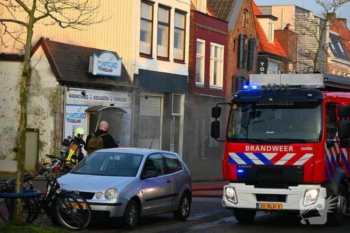 Flinke rookontwikkeling bij brand in winkel