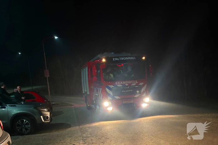 Aanhangwagen gaat in vlammen op