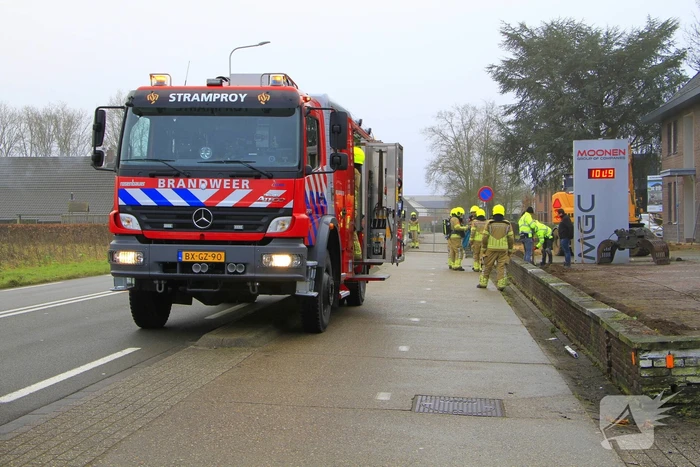 Gasleiding geraakt bij graafwerkzaamheden, fietspad afgesloten