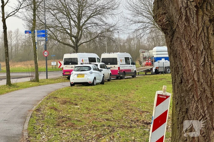 Gasleiding geraakt tijdens werkzaamheden