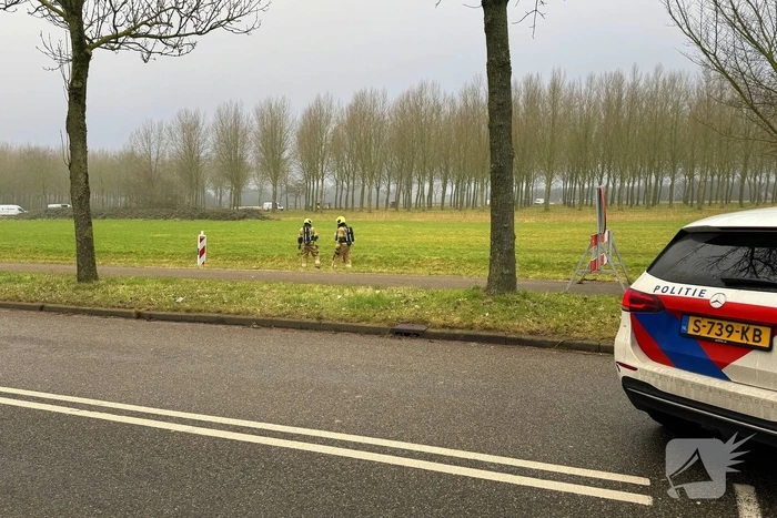 Gasleiding geraakt tijdens werkzaamheden