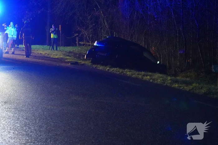 Trekker en auto in botsing