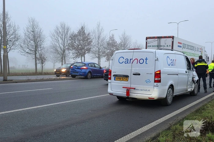Drie voertuigen betrokken bij ongeval