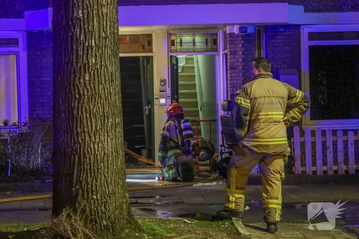Grote brand in woning