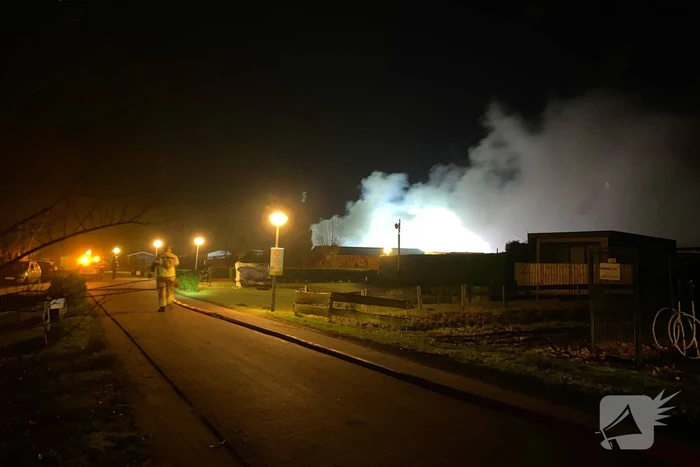 Chalet op camping compleet verwoest door brand