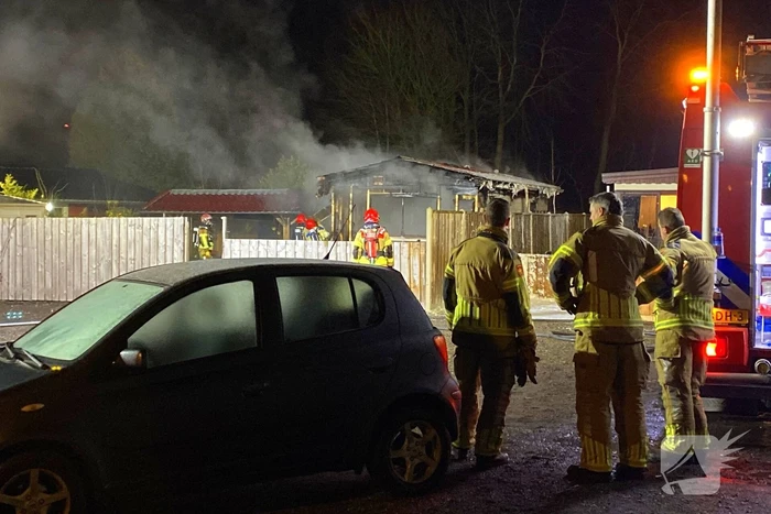 Chalet op camping compleet verwoest door brand