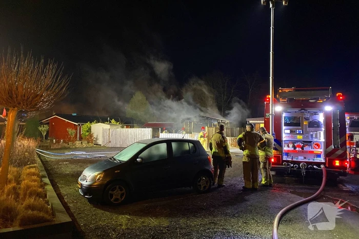 Chalet op camping compleet verwoest door brand