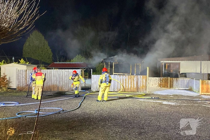 Chalet op camping compleet verwoest door brand