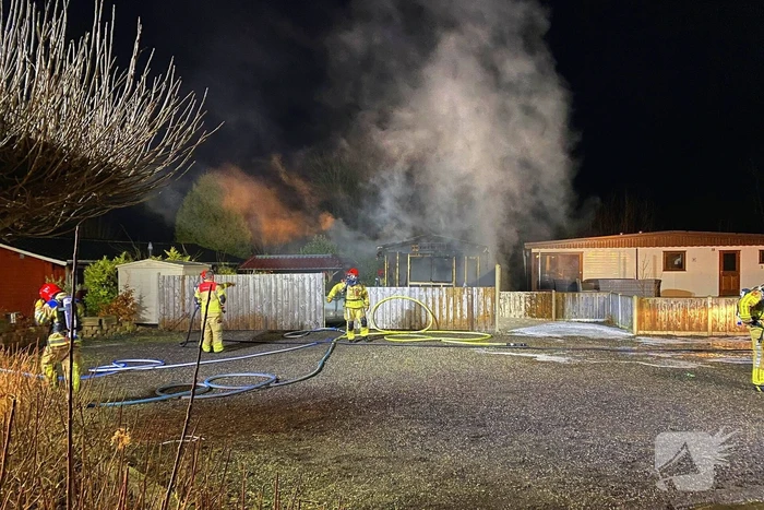 Chalet op camping compleet verwoest door brand