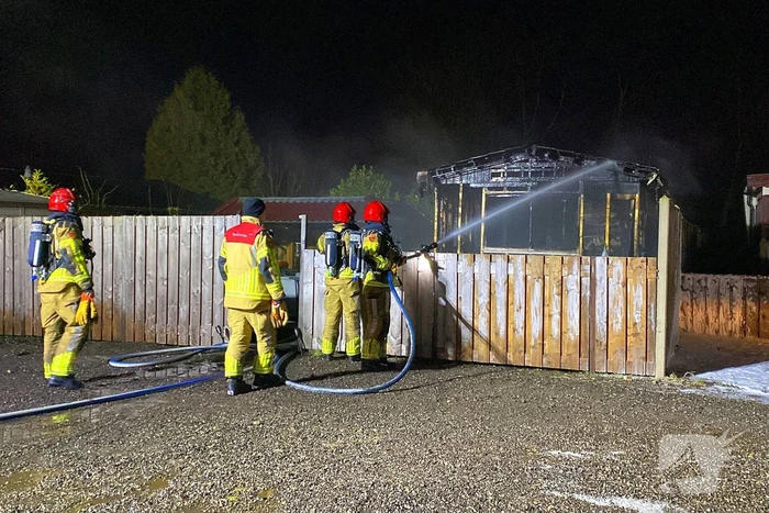 Chalet op camping compleet verwoest door brand