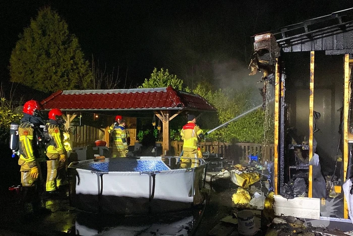 Chalet op camping compleet verwoest door brand