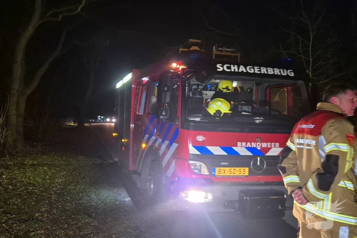 Auto gaat in vlammen op