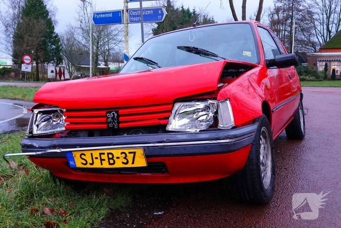 Aanrijding na glijpartij