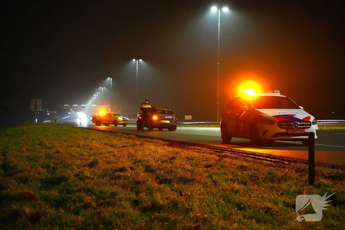 Forse schade na ongeval op snelweg