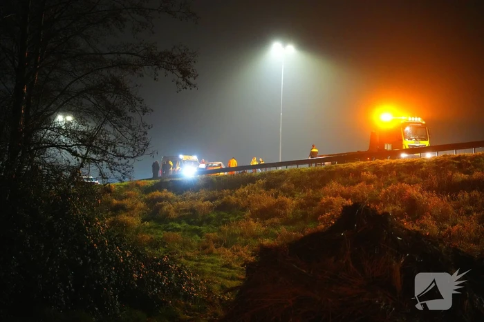 Forse schade na ongeval op snelweg