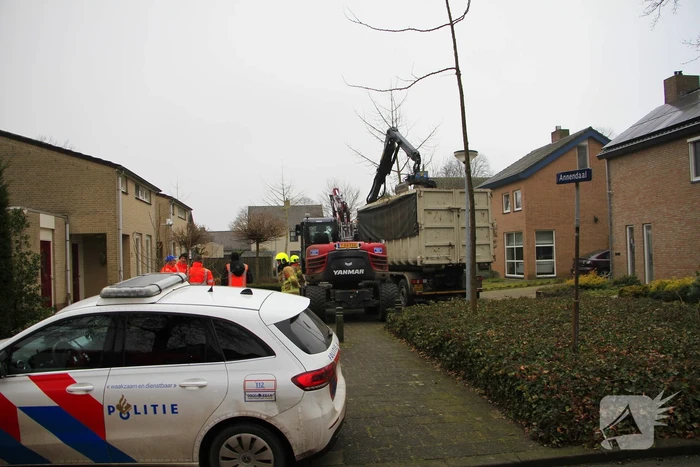 Gasleiding geraakt bij werkzaamheden