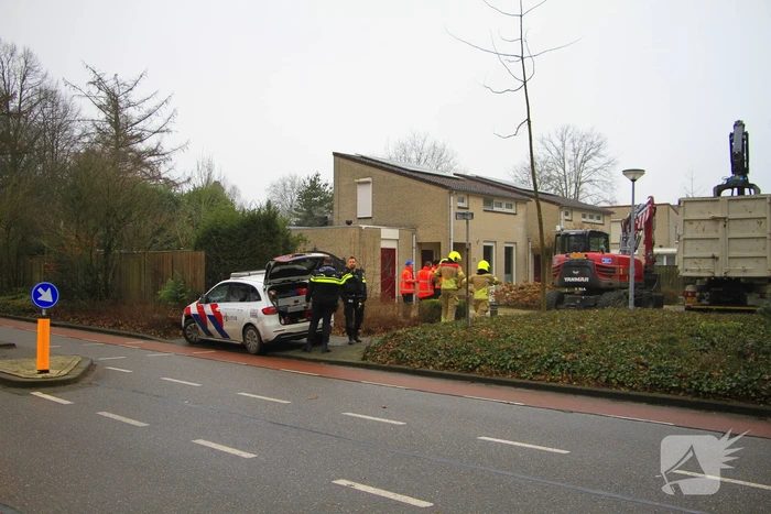 Gasleiding geraakt bij werkzaamheden