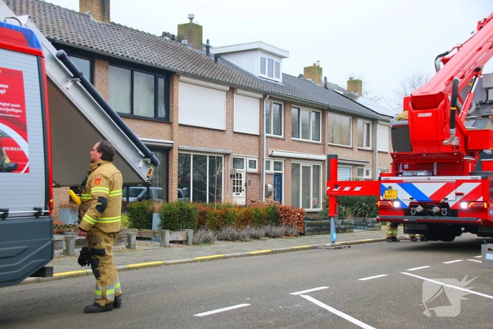 Schoorsteenbrand, brandweer grijpt snel in