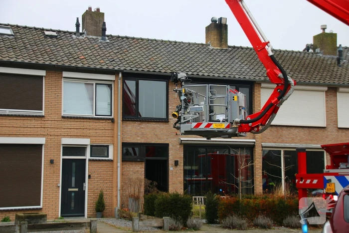 Schoorsteenbrand, brandweer grijpt snel in