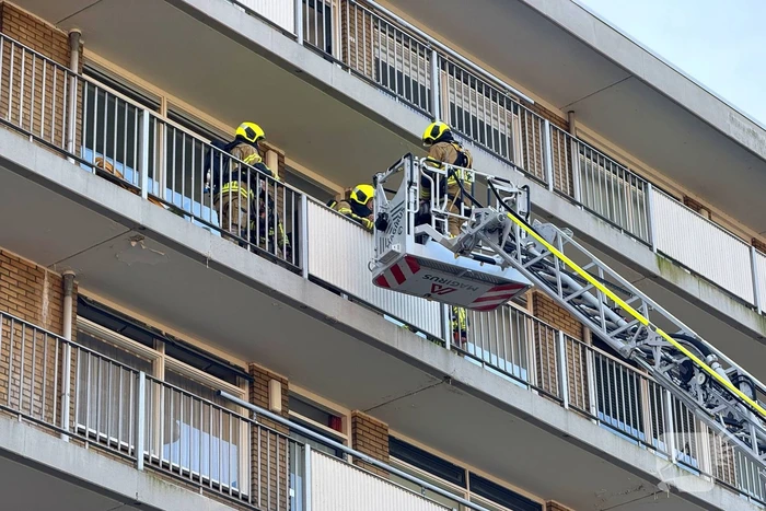 Brand in keuken van flatwoning op vijfde etage