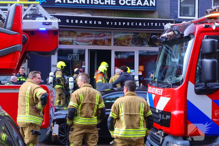 Brandweer ingezet voor brandmelding in viswinkel