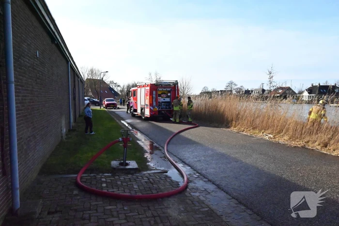 Flinke oppervlakte riet verbrand
