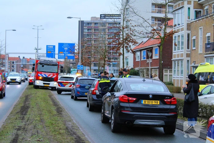 Schade na kettingbotsing tussen drie auto's