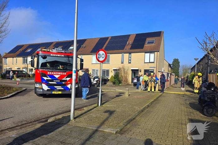Brand door vergeten pizza in de oven