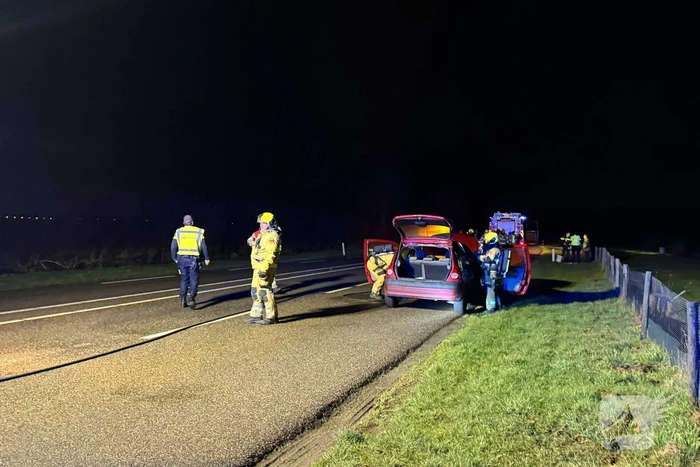 Brand in auto snel geblust