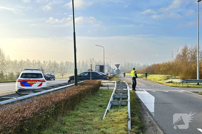 Ongeval tussen auto en vrachtwagen