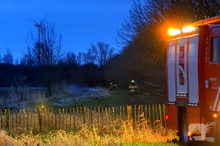 Brand in bosschage geblust