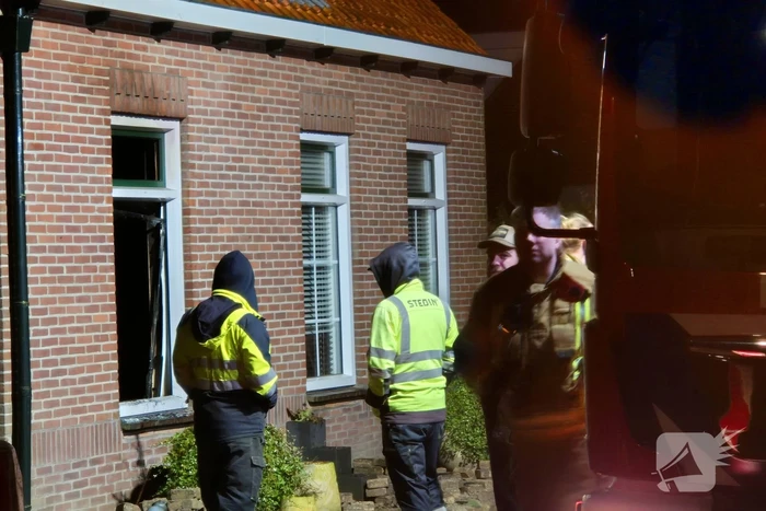 Brand in een woning door gaslek