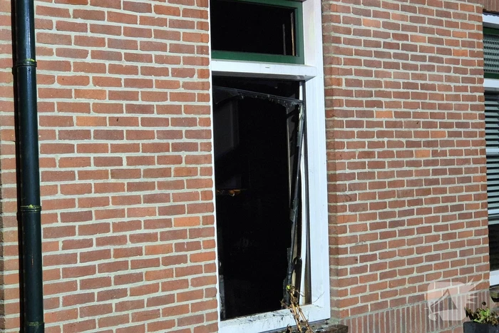 Brand in een woning door gaslek