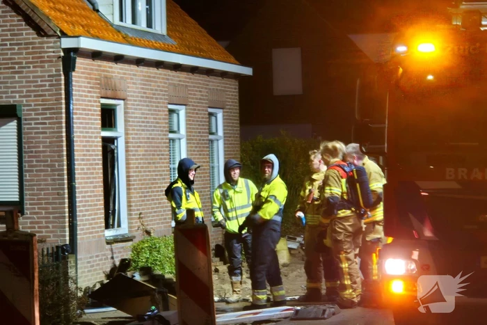 Brand in een woning door gaslek
